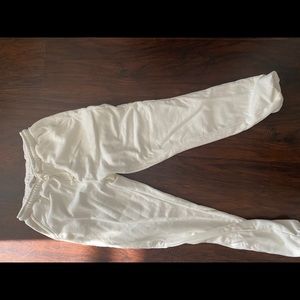 never worn before white joggers